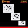imageCustom Shop Airbrush Skeleton Skull Indian Chief Stencil Set Skull Design 11 in 3 Scale Sizes  Laser Cut Reusable Templates  Auto Motorcycle Graphic ArtSkull Set 7
