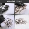 imageCustom Shop Airbrush Skull Fire Flame Stencil Set Skull Design 1 in 3 Scale Sizes  Laser Cut Reusable Templates  Auto Motorcycle Graphic ArtFlame Skull 1