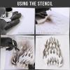 imageCustom Shop Airbrush Skull Fire Flame Stencil Set Skull Design 1 in 3 Scale Sizes  Laser Cut Reusable Templates  Auto Motorcycle Graphic ArtFlame Skull 3