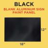 imageCustom Shop Black Aluminum Sign Blank Panel 12quot x 18quot 0040 Thick  Auto Paint Pinstripe Airbrush Vinyl Graphics Stenciling Art Hobby Craft