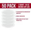 imageCustom Shop Paint Mixing Cup Lids Only Box of 50 2 Quart Size  Exclusively Fits Custom ShopTCP Global Cups 64 Ounce Size  Auto Paint Cup Lids for Acrylic Paints ampamp Epoxy Resin Containers