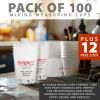 imageCustom Shop Paint Mixing Cups 16Ounce Box of 100  Plastic Measuring Cups for Liquids Automotive Painting Epoxy Resin Acrylic Arts Crafts Disposable or Reusable Graduated Mixing RatiosCups  Box of 100  12 Lids