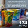 imageCustom Shop Paint Mixing Cups 5Quart 12 Pack  Plastic Measuring Cups for Liquids Automotive Painting Epoxy Resin Acrylic Arts Crafts Disposable or Reusable Graduated Mixing Ratios12 Count Pack of 1