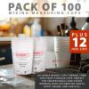 imageCustom Shop Paint Mixing Cups 64Ounce Box of 100  Plastic Measuring Cups for Liquids Automotive Painting Epoxy Resin Acrylic Arts Crafts Disposable or Reusable Graduated Mixing Ratios