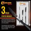imageCustom Shop Starter Pinstriping Brush Kit Sword 00 Scroll 1 ampamp Long Liner  00 One of Each All 3 Brush Styles  High Performance Striping Brushes3 Brush Starter Set