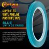 imageCustom Shop Vinyl Fineline Pinstripe Tape Blue 14quot x 36 Yard Roll  Create Sharp Graphic Design Curves Mask Fine Lines Conformable Paint Masking Striping Tape for Auto Motorcycle Flame Painting14Inch x 36Yards