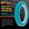 imageCustom Shop Vinyl Fineline Pinstripe Tape Blue 14quot x 36 Yard Roll  Create Sharp Graphic Design Curves Mask Fine Lines Conformable Paint Masking Striping Tape for Auto Motorcycle Flame Painting12Inch x 36Yards