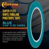 imageCustom Shop Vinyl Fineline Pinstripe Tape Blue 14quot x 36 Yard Roll  Create Sharp Graphic Design Curves Mask Fine Lines Conformable Paint Masking Striping Tape for Auto Motorcycle Flame Painting124Inch x 36Yards