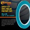 imageCustom Shop Vinyl Fineline Pinstripe Tape Blue 14quot x 36 Yard Roll  Create Sharp Graphic Design Curves Mask Fine Lines Conformable Paint Masking Striping Tape for Auto Motorcycle Flame Painting18Inch x 36Yards