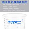 imageTCP Global 32 oz 1000ml Graduated Plastic Mixing Cups Box of 50  Disposable Plastic Measuring Cups for Liquids Paints Resin Epoxy Art Kitchen  Ratios 21 31 41 ML25