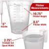 imageTCP Global 5 Liter 5000ml Gallon Plastic Graduated Measuring and Mixing Pitcher Pack of 3  Holds 5 Quarts 125 Gallons Pouring Cup Measure ampamp Mix Paint Resin Epoxy Kitchen Cooking Baking5000ml