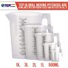 imageTCP Global 5 Liter 5000ml Gallon Plastic Graduated Measuring and Mixing Pitcher Pack of 3  Holds 5 Quarts 125 Gallons Pouring Cup Measure ampamp Mix Paint Resin Epoxy Kitchen Cooking Baking2000ml