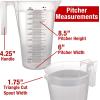 imageTCP Global 5 Liter 5000ml Gallon Plastic Graduated Measuring and Mixing Pitcher Pack of 3  Holds 5 Quarts 125 Gallons Pouring Cup Measure ampamp Mix Paint Resin Epoxy Kitchen Cooking Baking2000ml