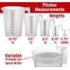 imageTCP Global 5 Liter 5000ml Gallon Plastic Graduated Measuring and Mixing Pitcher Pack of 3  Holds 5 Quarts 125 Gallons Pouring Cup Measure ampamp Mix Paint Resin Epoxy Kitchen Cooking Baking5005000ml Set