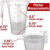 imageTCP Global 5 Liter 5000ml Gallon Plastic Graduated Measuring and Mixing Pitcher Pack of 3  Holds 5 Quarts 125 Gallons Pouring Cup Measure ampamp Mix Paint Resin Epoxy Kitchen Cooking Baking3000ml