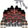 imageCustom Coat Federal Standard Color  33303 Khaki T76 Urethane SprayOn Truck Bed Liner 15 Gallon Kit with Spray Gun and Regulator  Durable Textured Protective Coating  Car Auto