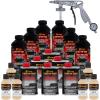 imageCustom Coat Federal Standard Color  33446 Desert Tan T80 Urethane SprayOn Truck Bed Liner 15 Gallon Kit with Spray Gun and Regulator  Durable Textured Protective Coating  Car Auto