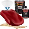 imageCustom Shop  Blood Red  Hot Rod Flatz Flat Matte Satin Urethane Auto Paint  Complete Quart Paint Kit  Professional Low Sheen Automotive Car Truck Coating 41 Mix Ratio