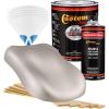 imageCustom Shop  Bright Silver Metallic  Hot Rod Flatz Flat Matte Satin Urethane Auto Paint  Complete Gallon Paint Kit  Professional Low Sheen Automotive Car Truck Coating 41 Mix Ratio