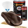 imageCustom Shop  Dark Brown  Hot Rod Flatz Flat Matte Satin Urethane Auto Paint  Complete Gallon Paint Kit  Professional Low Sheen Automotive Car Truck Coating 41 Mix Ratio