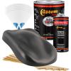imageCustom Shop  Dark Gray Primer Tone  Hot Rod Flatz Flat Matte Satin Urethane Auto Paint  Complete Gallon Paint Kit  Professional Low Sheen Automotive Car Truck Coating 41 Mix Ratio