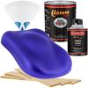 imageCustom Shop  Indigo Blue Metallic  Hot Rod Flatz Flat Matte Satin Urethane Auto Paint  Complete Quart Paint Kit  Professional Low Sheen Automotive Car Truck Coating 41 Mix Ratio