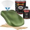 imageCustom Shop  Medium Green Metallic  Hot Rod Flatz Flat Matte Satin Urethane Auto Paint  Complete Quart Paint Kit  Professional Low Sheen Automotive Car Truck Coating 41 Mix Ratio