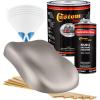 imageCustom Shop  Pewter Silver Metallic  Hot Rod Flatz Flat Matte Satin Urethane Auto Paint  Complete Gallon Paint Kit  Professional Low Sheen Automotive Car Truck Coating 41 Mix Ratio