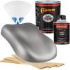 imageCustom Shop  Titanium Gray Metallic  Hot Rod Flatz Flat Matte Satin Urethane Auto Paint  Complete Quart Paint Kit  Professional Low Sheen Automotive Car Truck Coating 41 Mix Ratio