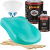 imageCustom Shop  Tropical Turquoise  Hot Rod Flatz Flat Matte Satin Urethane Auto Paint  Complete Quart Paint Kit  Professional Low Sheen Automotive Car Truck Coating 41 Mix Ratio