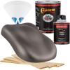 imageCustom Shop  Tunnel Ram Gray Metallic  Hot Rod Flatz Flat Matte Satin Urethane Auto Paint  Complete Quart Paint Kit  Professional Low Sheen Automotive Car Truck Coating 41 Mix Ratio