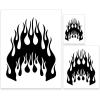 imageCustom Shop Airbrush Skull Fire Flame Stencil Set Skull Design 1 in 3 Scale Sizes  Laser Cut Reusable Templates  Auto Motorcycle Graphic ArtFlame Skull 3