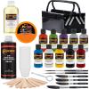 imageCustom Shop Pinstriping Ultimate Box Kit with Storage Box  104 Ounce Enamel Paint Colors Tape Reducer Brushes and Mixing Cups