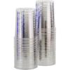 imageTCP Global 20 Ounce 600ml Disposable Flexible Clear Graduated Plastic Mixing Cups  Box of 50 Cups  Use for Paint Resin Epoxy Art Kitchen Cooking Baking  Measuring Ratios 21 31 41 ML