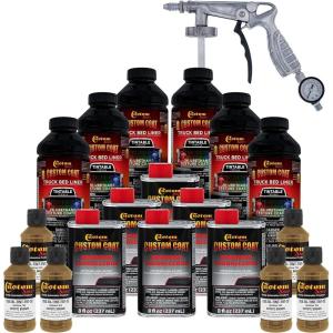 imageCustom Coat Federal Standard Color  25010 Coyote Brown T97 Urethane SprayOn Truck Bed Liner 15 Gallon Kit with Spray Gun and Regulator  Durable Textured Protective Coating  Car Auto