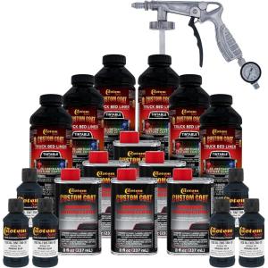 imageCustom Coat Federal Standard Color  25045 Insignia Blue T85 Urethane SprayOn Truck Bed Liner 15 Gallon Kit with Spray Gun and Regulator  Durable Textured Protective Coating  Car Auto