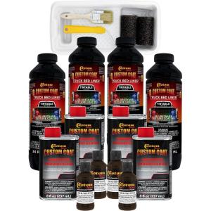 imageCustom Coat Federal Standard Color  30051 Camo Brown T77 Urethane RollOn BrushOn or SprayOn Truck Bed Liner 1 Gallon Kit with Roller Applicator Kit  Textured Car Auto Protective Coating