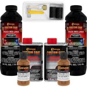 imageCustom Coat Federal Standard Color  30215 Light Brown T79 Urethane RollOn BrushOn or SprayOn Truck Bed Liner 2 Quart Kit with Roller Applicator Kit  Textured Car Auto Protective Coating
