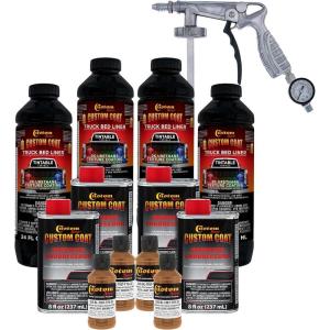 imageCustom Coat Federal Standard Color  30215 Light Brown T79 Urethane SprayOn Truck Bed Liner 1 Gallon Kit with Spray Gun and Regulator  Durable Textured Protective Coating  Easy Mix Car Auto