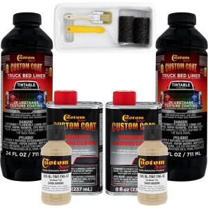 imageCustom Coat Federal Standard Color  30277 Sand Brown T95 Urethane RollOn BrushOn or SprayOn Truck Bed Liner 2 Quart Kit with Roller Applicator Kit  Textured Car Auto Protective Coating