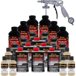 imageCustom Coat Federal Standard Color  30277 Sand Brown T95 Urethane SprayOn Truck Bed Liner 15 Gallon Kit with Spray Gun and Regulator  Durable Textured Protective Coating  Car Auto