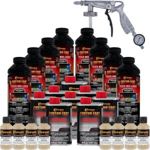 imageCustom Coat Federal Standard Color  30277 Sand Brown T95 Urethane SprayOn Truck Bed Liner 2 Gallon Kit with Spray Gun and Regulator  Durable Textured Protective Coating  Easy Mix Car Auto