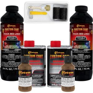 imageCustom Coat Federal Standard Color  33105 Field Drab Brown T78 Urethane RollOn BrushOn or SprayOn Truck Bed Liner 2 Quart Kit with Roller Applicator Kit  Textured Car Auto Protective Coating