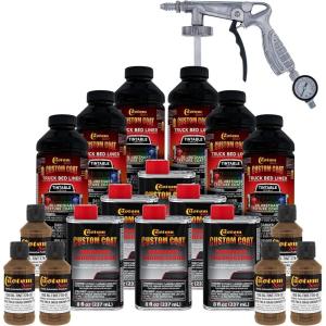 imageCustom Coat Federal Standard Color  33105 Field Drab Brown T78 Urethane SprayOn Truck Bed Liner 15 Gallon Kit with Spray Gun and Regulator  Durable Textured Protective Coating  Car Auto