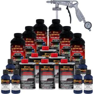 imageCustom Coat Federal Standard Color  35048 Navy Blue Urethane SprayOn Truck Bed Liner 15 Gallon Kit with Spray Gun and Regulator  Durable Textured Protective Coating  Car Auto