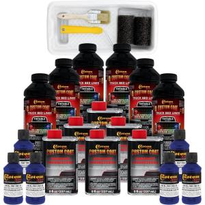 imageCustom Coat Federal Standard Color  35056 Ultramarine Blue T86 Urethane RollOn BrushOn or SprayOn Truck Bed Liner 15 Gallon Kit with Roller Applicator Kit  Textured Auto Protective Coating