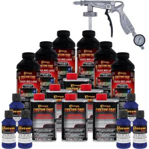 imageCustom Coat Federal Standard Color  35056 Ultramarine Blue T86 Urethane SprayOn Truck Bed Liner 15 Gallon Kit with Spray Gun and Regulator  Durable Textured Protective Coating  Car Auto