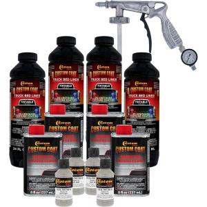 imageCustom Coat Federal Standard Color  36270 Haze Gray T88 Urethane SprayOn Truck Bed Liner 1 Gallon Kit with Spray Gun and Regulator  Durable Textured Protective Coating  Easy Mix Car Auto