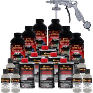 imageCustom Coat Federal Standard Color  36270 Haze Gray T88 Urethane SprayOn Truck Bed Liner 15 Gallon Kit with Spray Gun and Regulator  Durable Textured Protective Coating  Car Auto