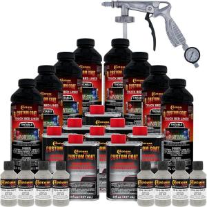 imageCustom Coat Federal Standard Color  36270 Haze Gray T88 Urethane SprayOn Truck Bed Liner 2 Gallon Kit with Spray Gun and Regulator  Durable Textured Protective Coating  Easy Mix Car Auto